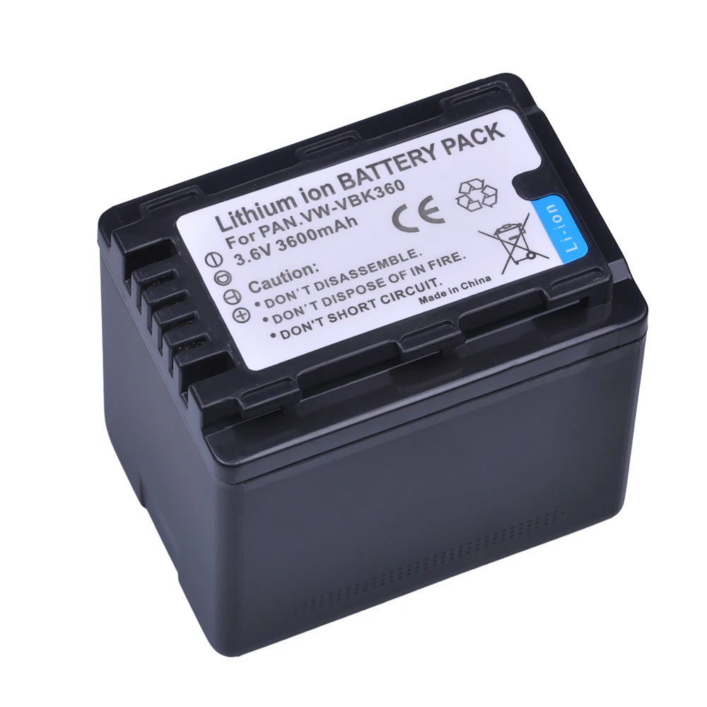Billige 1X3600 mAH VW VBK360 VW VBK360 VWVBK360 Kamera Batterie für Panasonic HDC HS80 SD40 SD60 SD80 SDX1 SDR H100 H85 H95 HS60 HS80 TM60