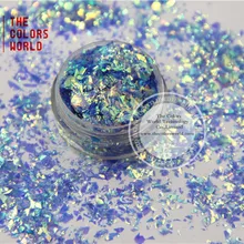 Tcr337 Американский Фэнтези переливающийся синий Цвета случайных вырезать Блеск Блестки майлара для дизайн ногтей и DIY украшения