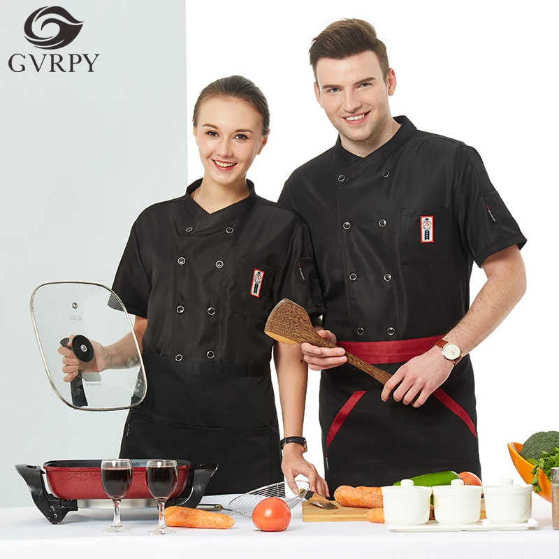 Новые летние дышащие кухня приготовления куртка отель форма повара ресторана еда обслуживание кафе парикмахерские салон Спецодежда унисекс
