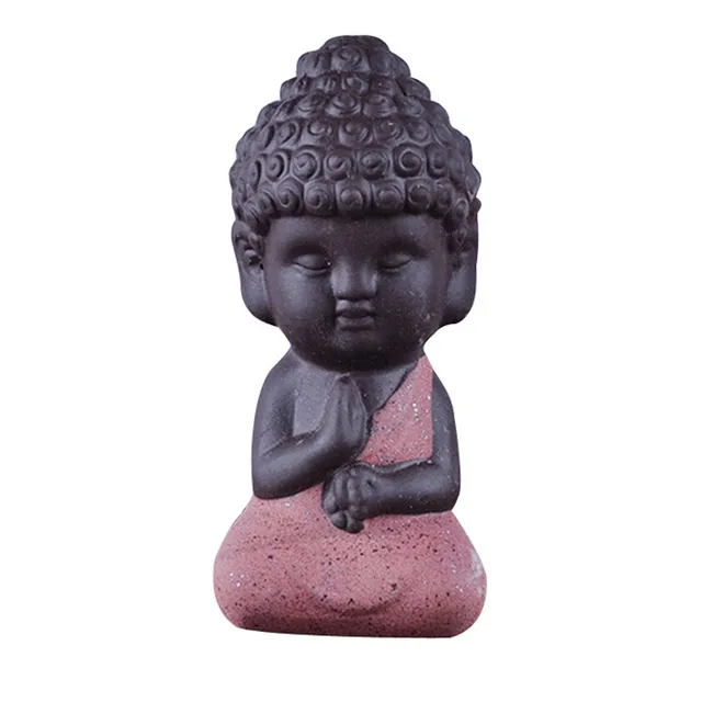 small buddha statue monk figurine india mandala tea ceramic crafts
