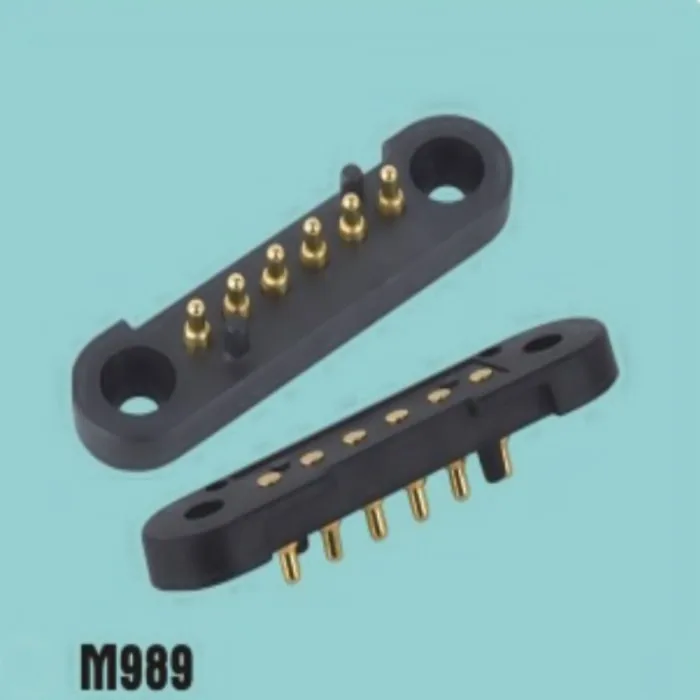6P Male and Female Spring Thimble Battery Connector PCB Plate Spring