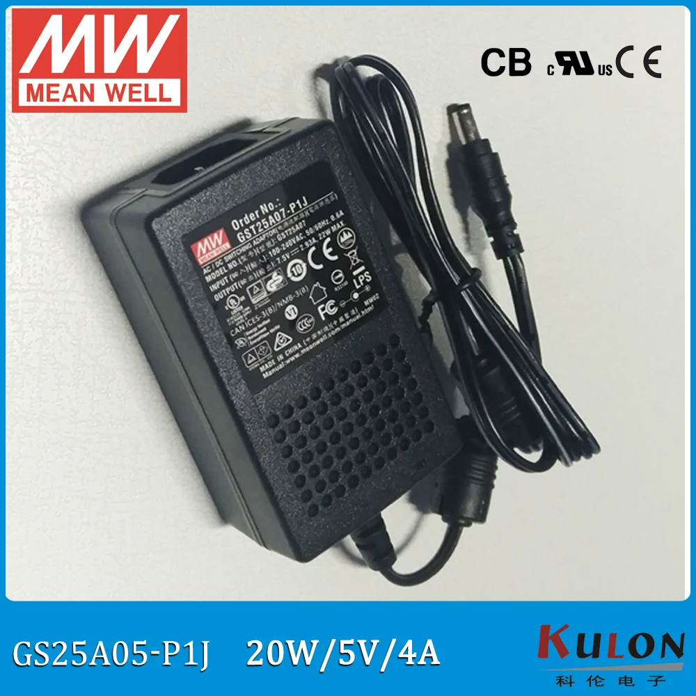 

Оригинальный Meanwell GST25A05-P1J 20 Вт 5 В 4A уровень VI Meanwell промышленный настольный адаптер Выходной интерфейс 5,5 мм * 2,1 мм 2-полюсный вход