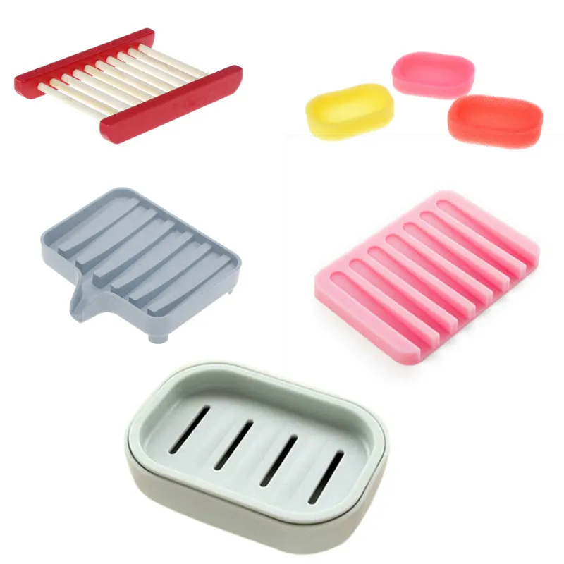 

Wooden Natural Bamboo Soap Dish Wooden Soap Tray Holder Storage Soap Rack Plate Box Container for Bath Shower Plate Bathroom