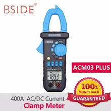 BSIDE Digital Multimeter 400A AC/DC Current Clamp Meter ACM03 PLUS Capacitance Frequency Tester Induction Voltage Alarm