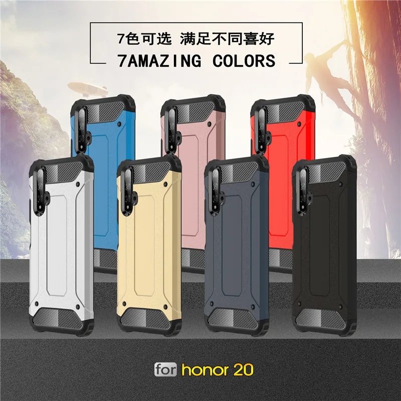 Для Huawei Nova 5T чехол Honor 20 Бампер ТПУ и PC Броня защитный для задней панели телефона 6