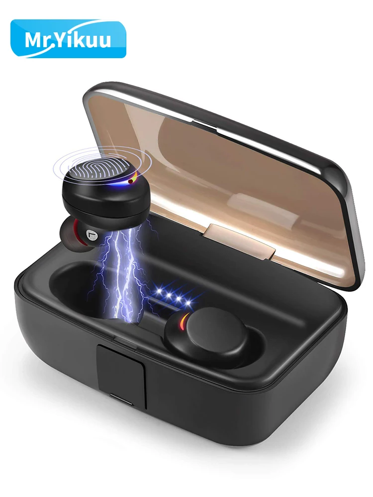 

Wireless Headphones Earbuds Bluetooth 5.0 Mini in ear Earphones IPX7 with 3000mAh Power Bank Charging box For iPhone 7 8 X Xs Xr