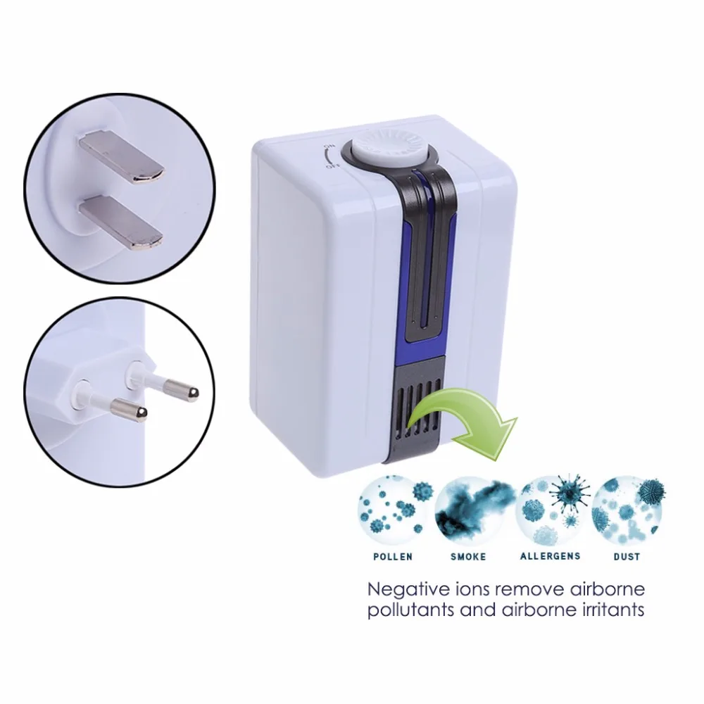 

Portable Home Air Cleaner Purifier Filter Ngative Ionizer Freshener Air Anion
