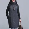 2022 Autumn Winter women parkas ,urtleneck Female Vestidos Tunic Autumn coat,plus size Women Parkas M-5XL 6XL 7XL black gray red ► Photo 3/3