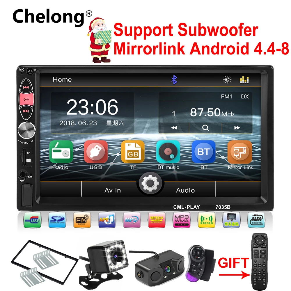 

2 Din Car Radio Bluetooth mirrorlink 2din Car Autoradio 7'' MP5 Player Car Backup Monitor Car Audio For Rearview Camera Remote