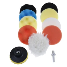 11 шт. автомобиля удаляет царапины 8 см полировальная Подушка Комплект для авто полировки колеса комплект буфера с Дрель адаптер