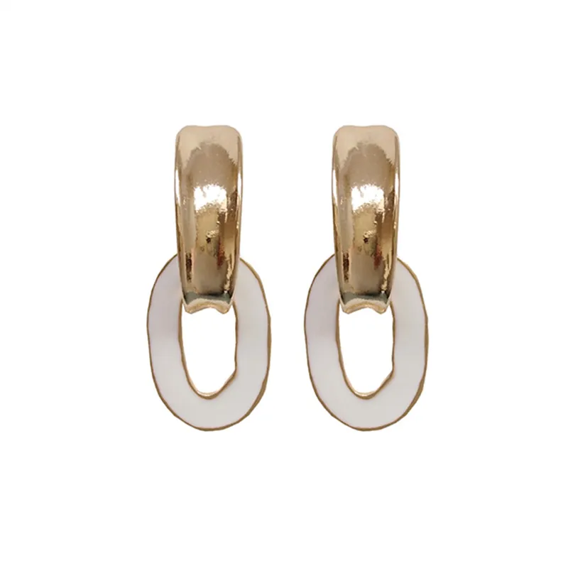 

South Korea geometric metal earrings earrings delicate popular girl beautiful earrings Unique new earrings wholesale contracted