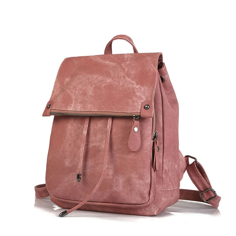 Youda, тренд, женский рюкзак из искусственной кожи, рюкзак в студенческом стиле, модные однотонные женские рюкзаки - Цвет: Розовый