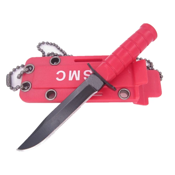Портативный Edc карманный нож для самозащиты мини ожерелье коробка для лезвий письмо посылка открытая Охота выживания поход Фруктовый нож лагерь на открытом воздухе - Цвет: Red Plain