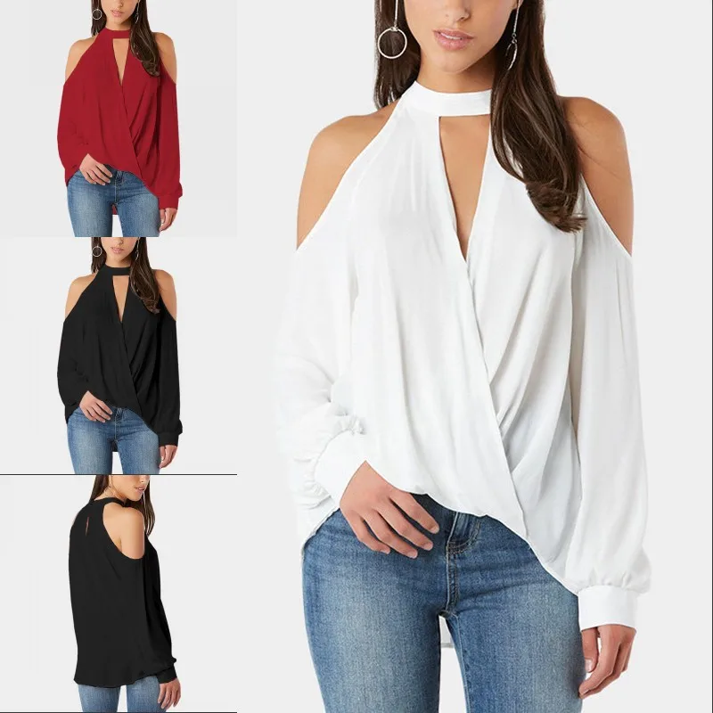 Missufe-White-Hollow-Out-Halter-Blouse-Shirts-Women-2018-Summer-Cold-Shoulder-Long-Sleeve-Plain-OL (4)_conew1