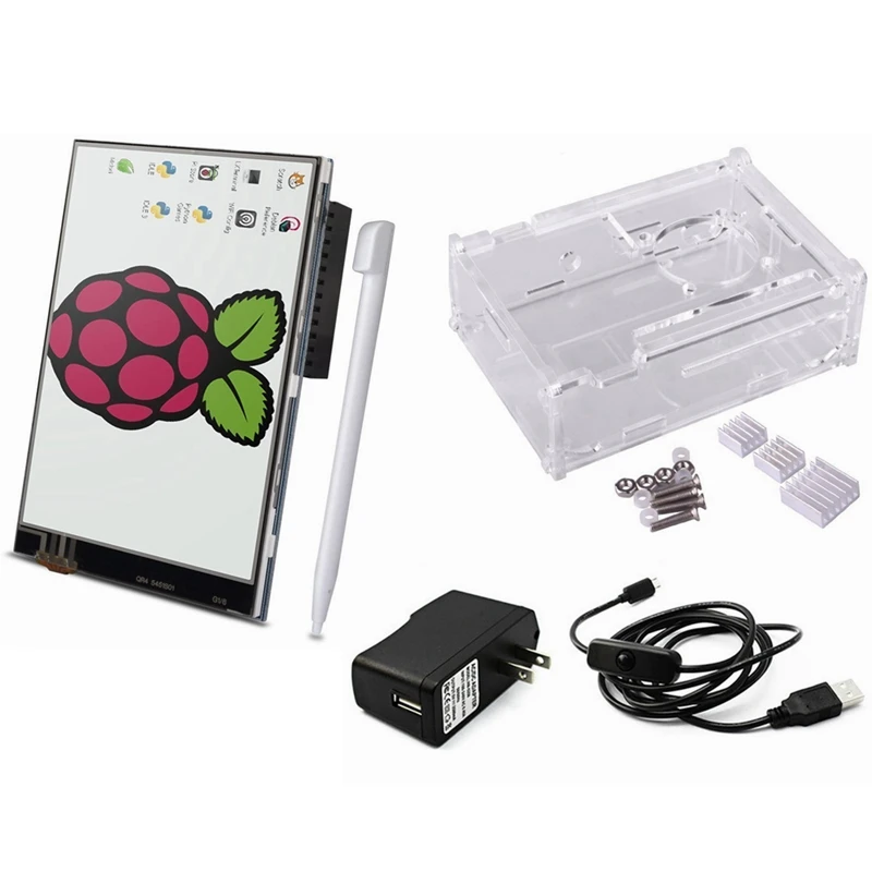 Комплект для начинающих Elecrow Raspberry Pi 3 5 в 1 сенсорный экран дюйма чехол радиаторы