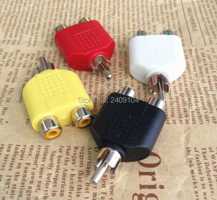 SZAICHGSI RCA jack Y сплиттер AV аудио видео переходник 1 штекер в 2 Женский конвертер