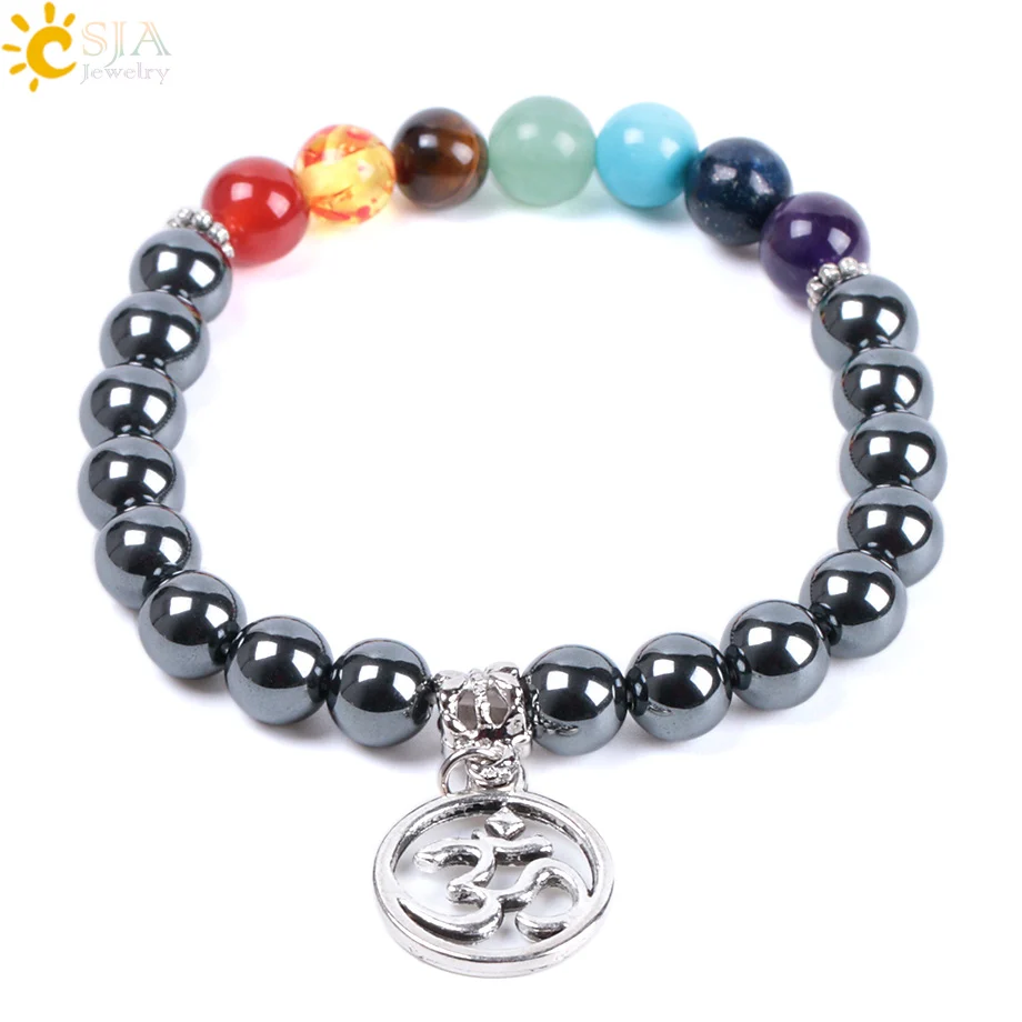 7 Chakra Armband Naturstein - Bunte Chakra Perlen Für Meditation
