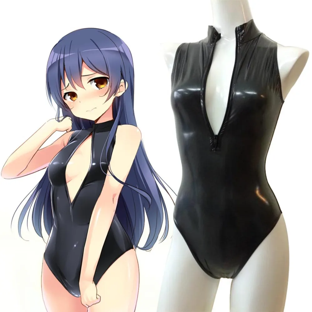 Custom Made Open Bust Zip Up Swimsuit Sexy Open Chest Bodysuit One Piece Bathing Suits Umi