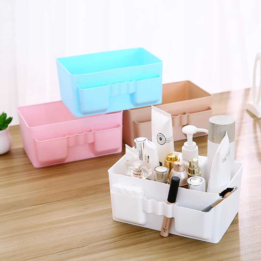 

Makeup Storage Cosmetic Organization Lipstick Holder Desktop Plastic Stationery Container Sundries Box Storage Case Office Home