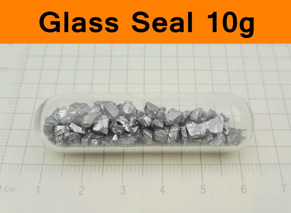 Cr хромированный кубический блок высокого качества 99.94% 10x10x10 мм квадратная огранка 7,2 г металлические элементы для исследований в вузе - Цвет: Cr Glass Seal 10g