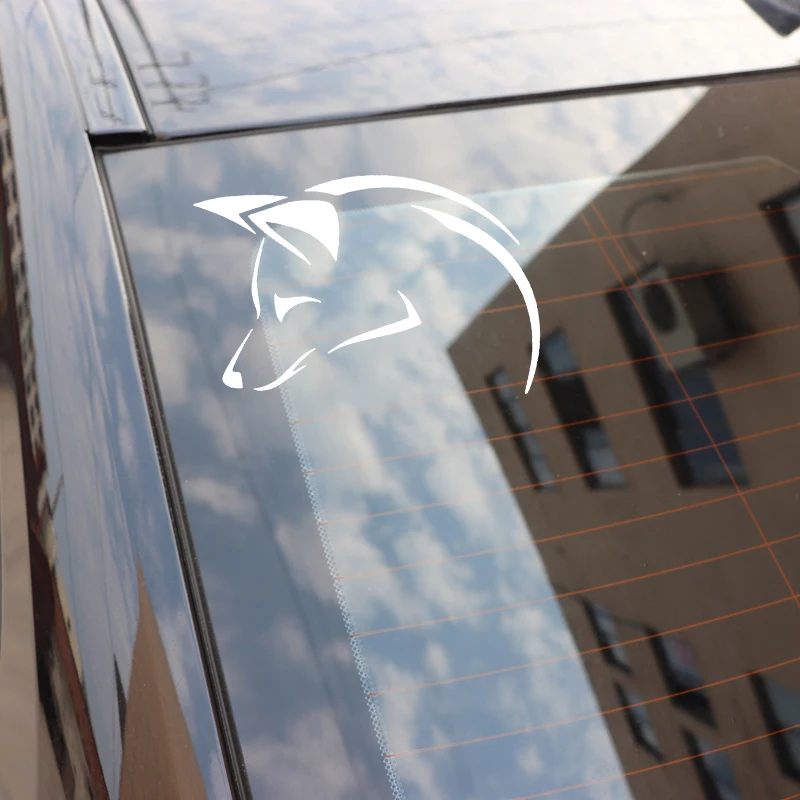 YJZT 15.4CM*11.2CM Fox Head Creative Decorate Car Stickers Body Of Car Vinyl Decal Black/Silver C4-1701 - Image 4