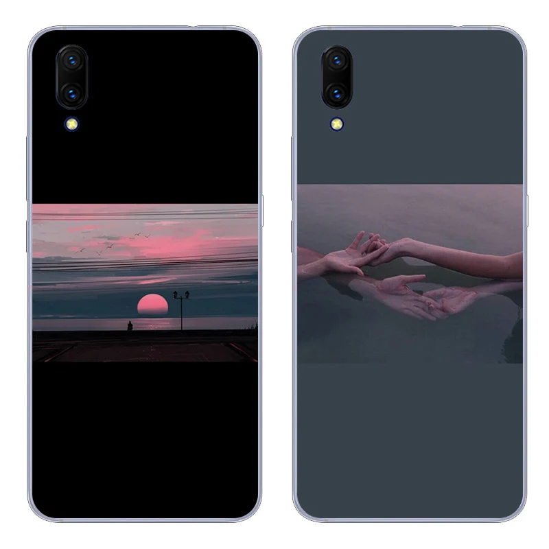 Роскошные мягкие чехлы для телефонов Vivo V11 чехол sunset style VivoV11 Черная защитная