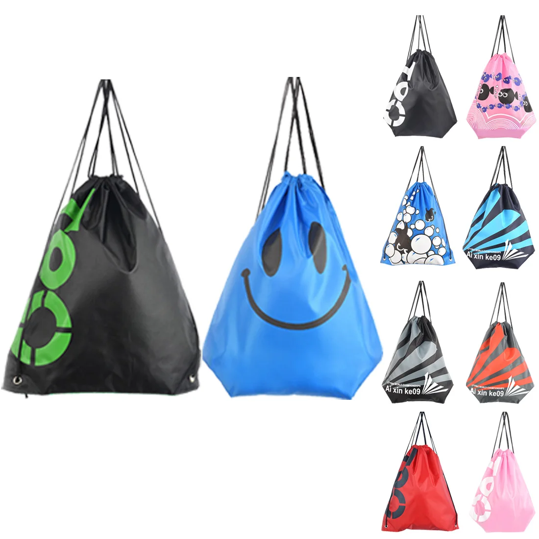 

2019 Hot 10 Colors Portable Waterproof Double Layer Swimming Backpack Drawstring Sport Bag Shoulder Bag Water Sports Travel Bag