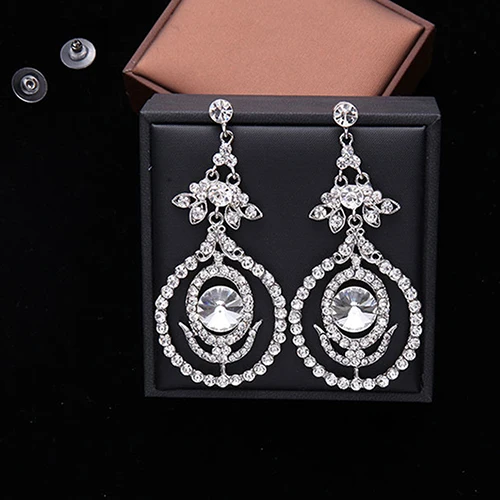 Для женщин Мода Rhinestone полые серьги Висячие коктейль ювелирные изделия|drop