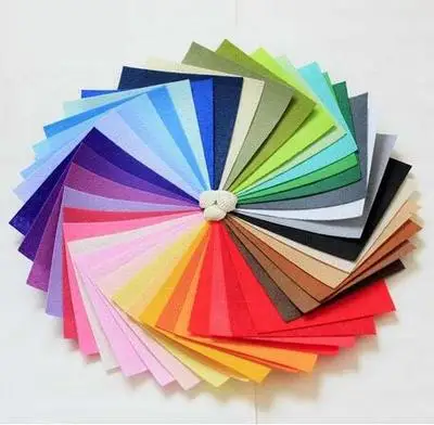 

mylb 40pcs Non Woven Felt Fabric 15x15cm 1mm Thickness Polyester Cloth Felts DIY Bundle For Sewing Dolls Crafts Crafts