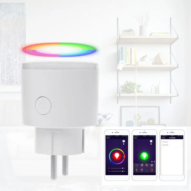 

Smart Plug WiFi Remote Control EU Socket Timer LED No Hub Energy Saving Supplies