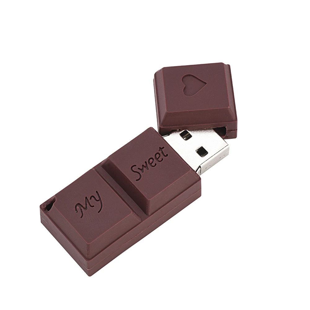

Sweet chocolate usb flash drive 8gb 16gb 32gb 64gb White Tooth memory sticks pen drive flash stick pen drive best gift usb