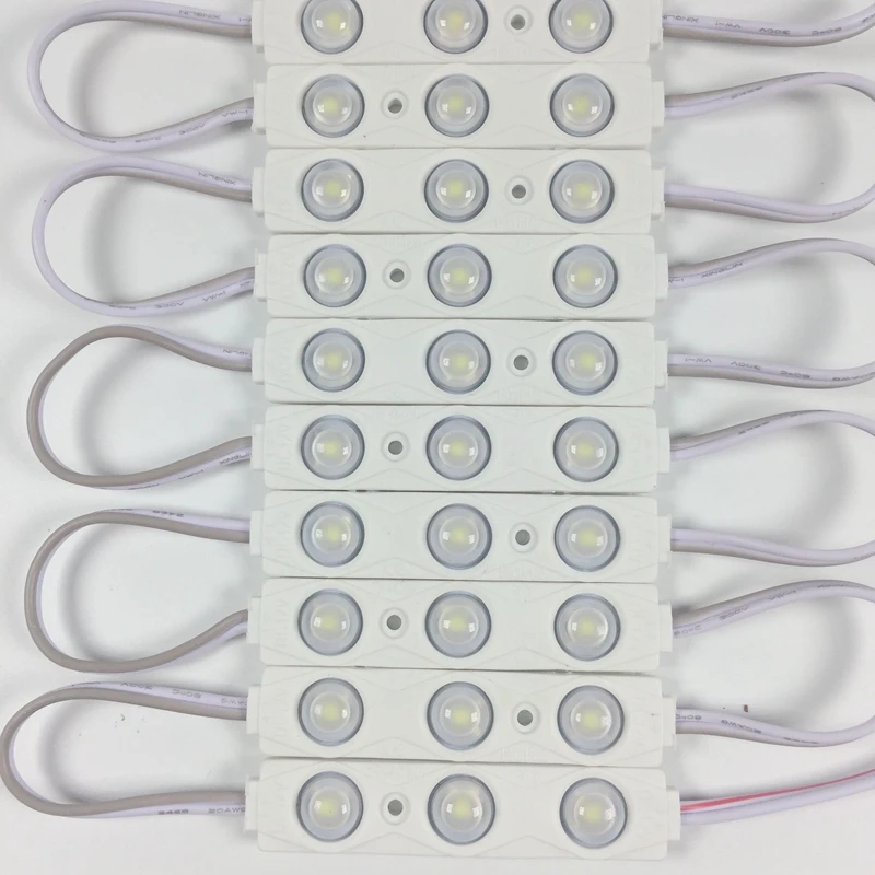 New Ultra brightness 200pcs/lot 2835 3LED injection led module 12V 1.5w with lens Waterproof IP65 Aluminum substrate | Лампы и