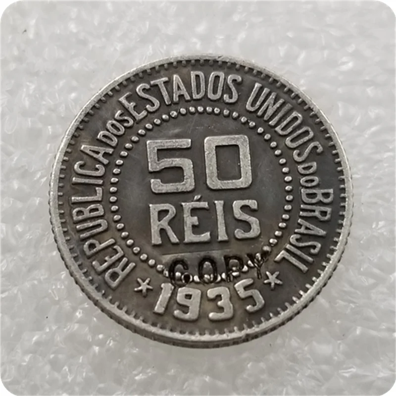 1935 Бразилия 50 REIS серебро Republica копия