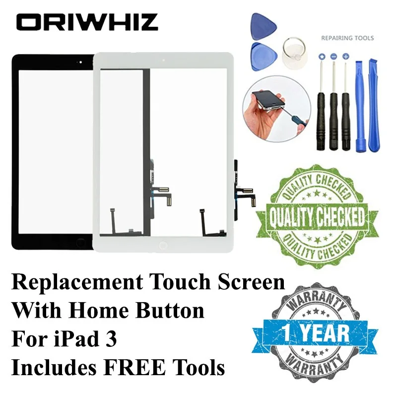 ORIWHIZ с сенсорным экраном, кнопка Home и клейкая лента для Apple iPad 2/3/4 mini 1 2 3 iPad Air 1 Черный и белый цвета