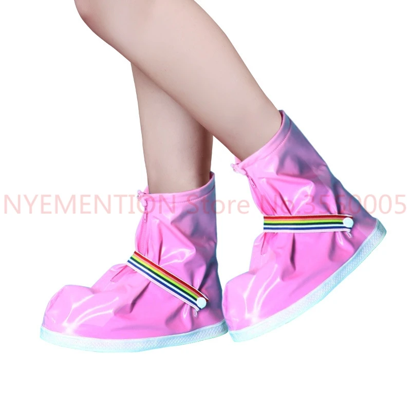 

Waterproof Shoes Covers Reusable Rain Snow Anti-Slip Women Rain Shoe Motorcycle Rainboot Travel Overshoes Boot 10pcs
