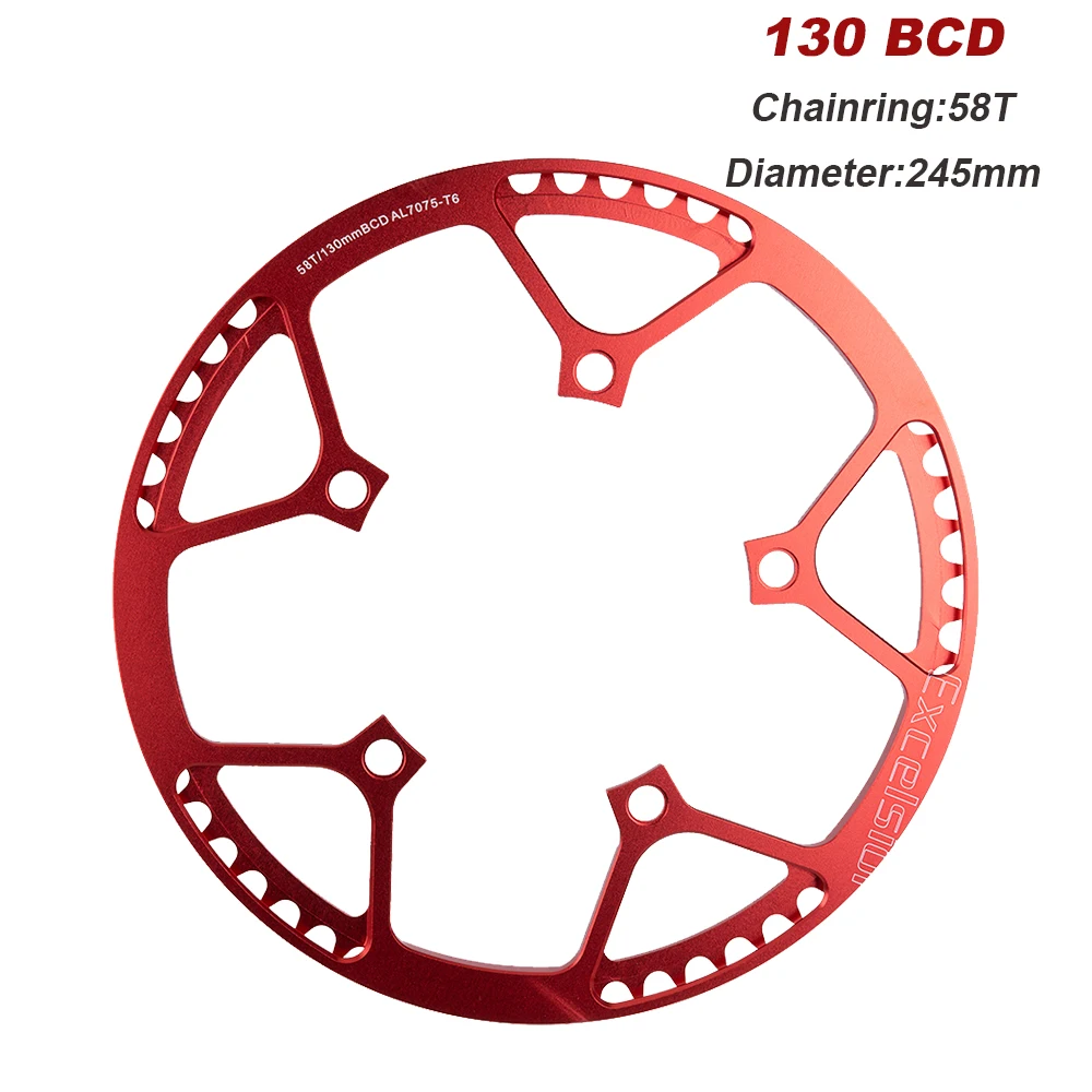 ZTTO, 1 скорость, сплав, BMX, велосипедная цепь, 45 T, 47 T, 53 T, 56 T, 58 T, Ультралегкая, 130BCD, круглая цепь, кольцо, складной велосипед, шатун