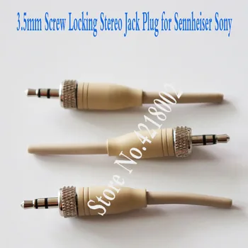 

3PCS 3.5 MM Skin Stereo Screw 1/8" Screw Lock Audio Plug 3.5mm Headphone Plug for Sennheiser Sony Microphone Mic