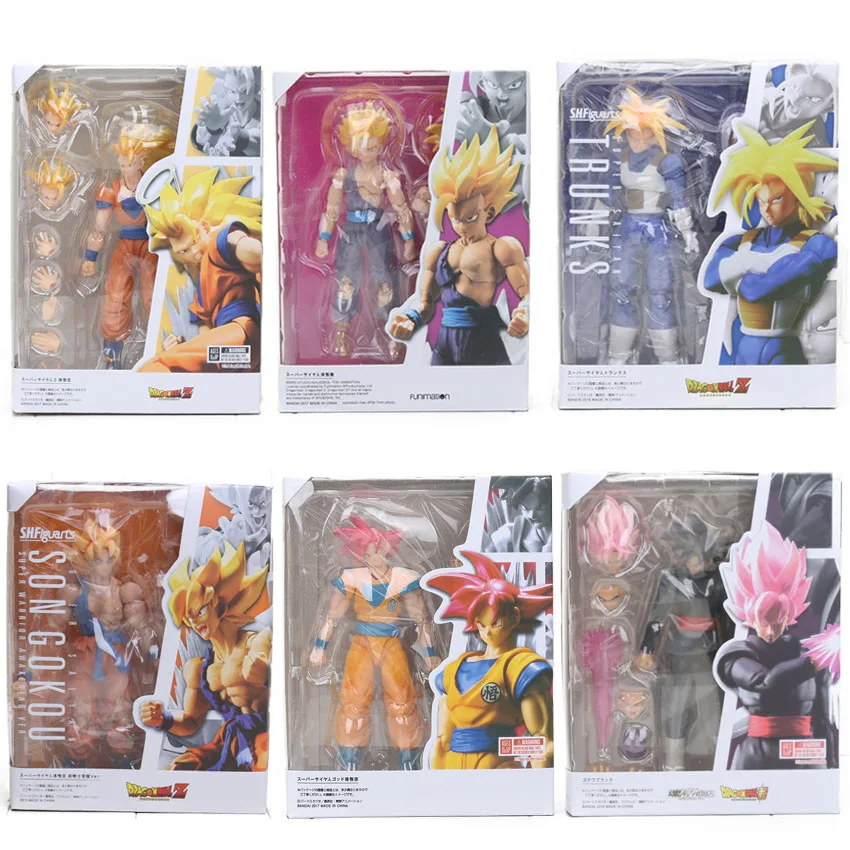 

Box 6pcs Figurine Dragon Ball Z Figures Toys Super Saiyan Son Goku Gokou Vegetto Freeza Trunks Action Figure Collection Model
