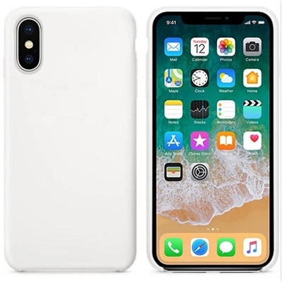 Официальный силиконовый чехол с логотипом для iphone 7 8 Plus чехол для iphone X XS Max XR XS 6 6S Plus для iphone чехол с логотипом s - Цвет: White