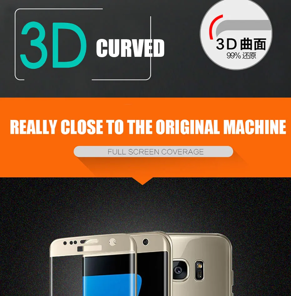 MOUSEMI Curved Protective Glass For Samsung S6 Edge Plus Full Cover Glass Screen Protectors For Samsung Galaxy S7 Edge Glass 3D  (5)