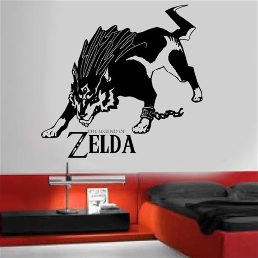 Zelda Легенда волк ссылка виниловые наклейки на стены съемный художественный