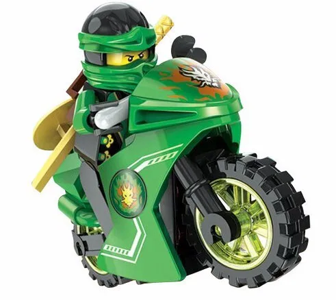 Garmadon Ллойд фигурки Kai jay Cole Zane с 6 мини мотоцикл оружие комплект блок детская
