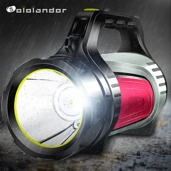 

Newest 20w Super Bright Outdoor Handheld Portable USB Rechargeable Flashlight Torch Searchlight Multi-function Long Shots Lamp