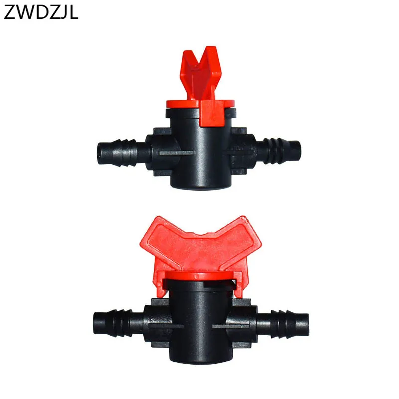 

Garden hose tap 8/11 irrigation water valve 3/8 Mini Valve 2 way tap waterstop connectors barb Drip adapter 2pcs
