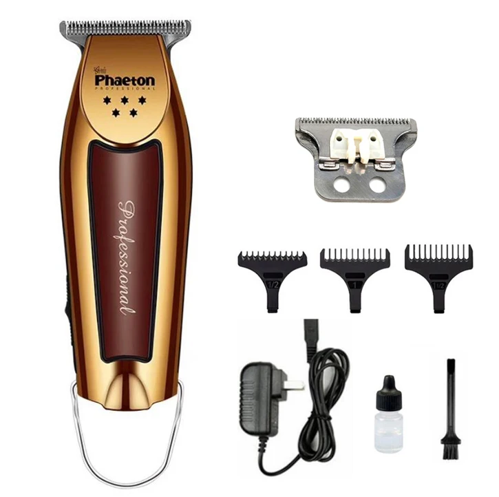 golden add 1 blade 100-240V Hair Trimmer professional Hair Clipper Beard Trimmer Men's Hair Cutter Barber haircut machine 0.1mm Cutting 15W - Цвет: golden add 1 blade