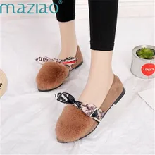 

Winter Boots Women Suede Short Plush Keep Warm Comfortable Roman Style Flat Heel Snow Boots Women MAZIAO