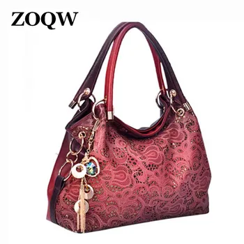 

2018 New Hot European Style Hollow Out Women Handbags Famous Designer Brand Women Sholder Bag PU Leather Handbag Women WUJ0391