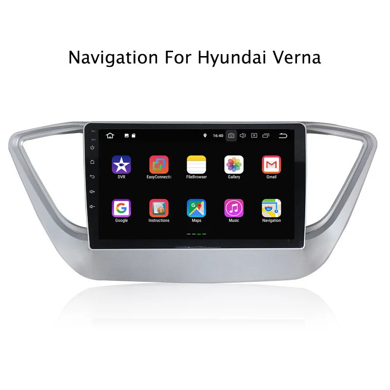 Cheap 9Inch PX30 Android 9.0 Car DVD Multimedia Player For Hyundai Verna Solaris ,Silver GPS Navigation Radio Stereo Audio 4