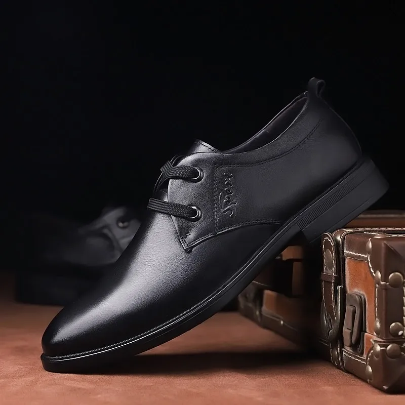 

Luxury Brand Men Wedding Shoes England Trend Leisure genuine Leather Shoes Breathable Male Brogue Footwear Loafers Flats shoes 3