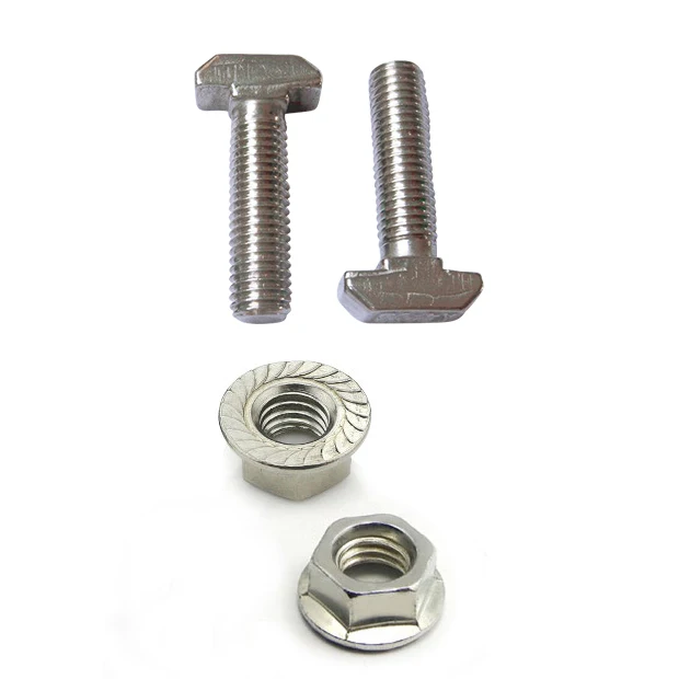 

10Pcs M5*16mm bolt+10Pcs M5 nut steel T type plate nickel screw bolt fastener For EU Standard 2020 Industrial Aluminum Profile
